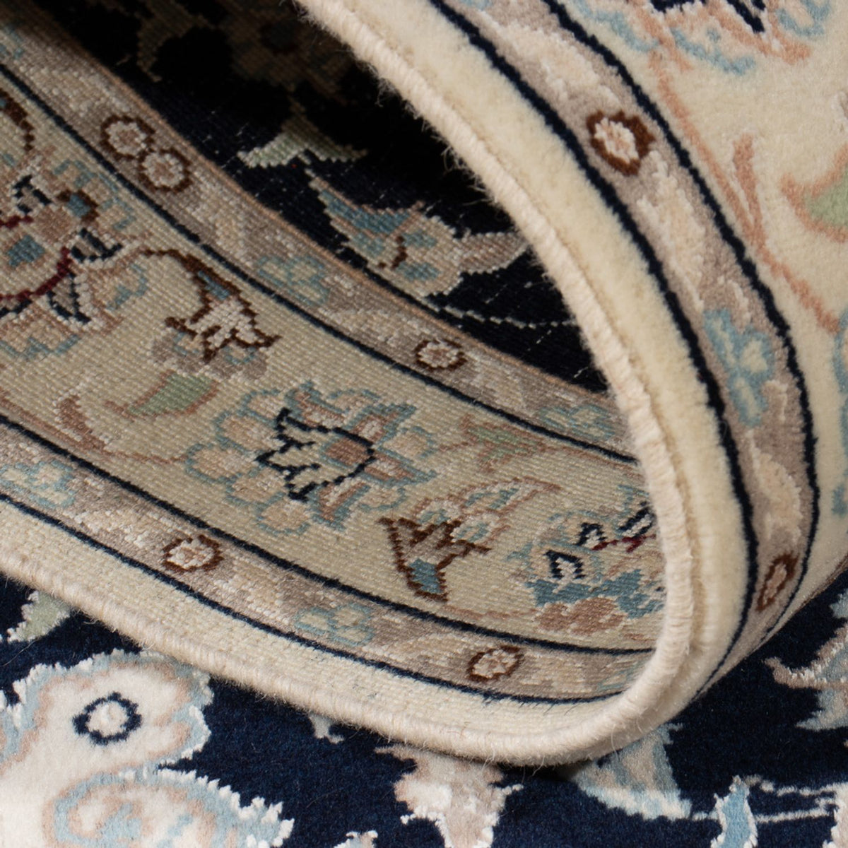 Tapis persan - Nain - Premium - 137 x 73 cm - bleu foncé