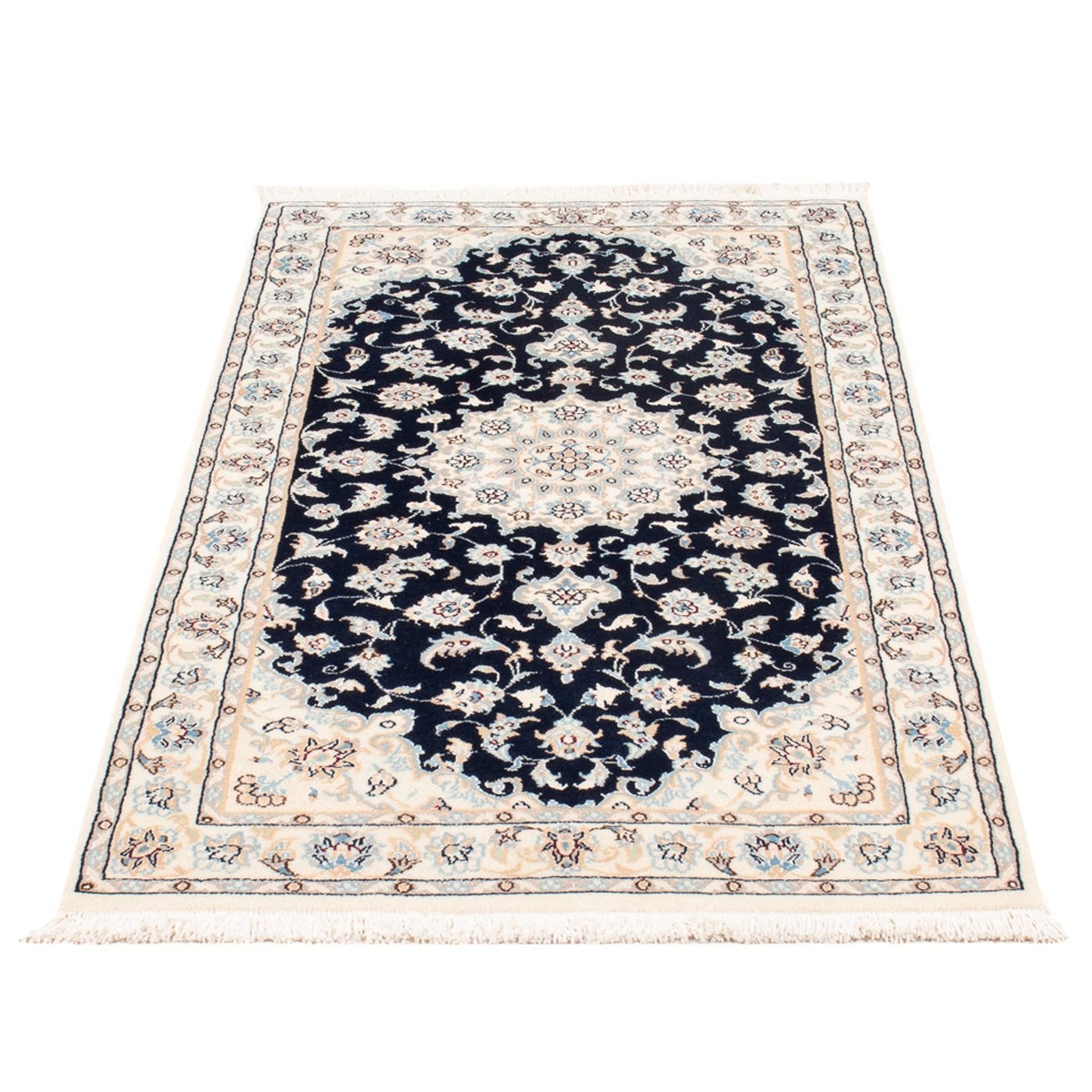 Tapis persan - Nain - Premium - 137 x 73 cm - bleu foncé