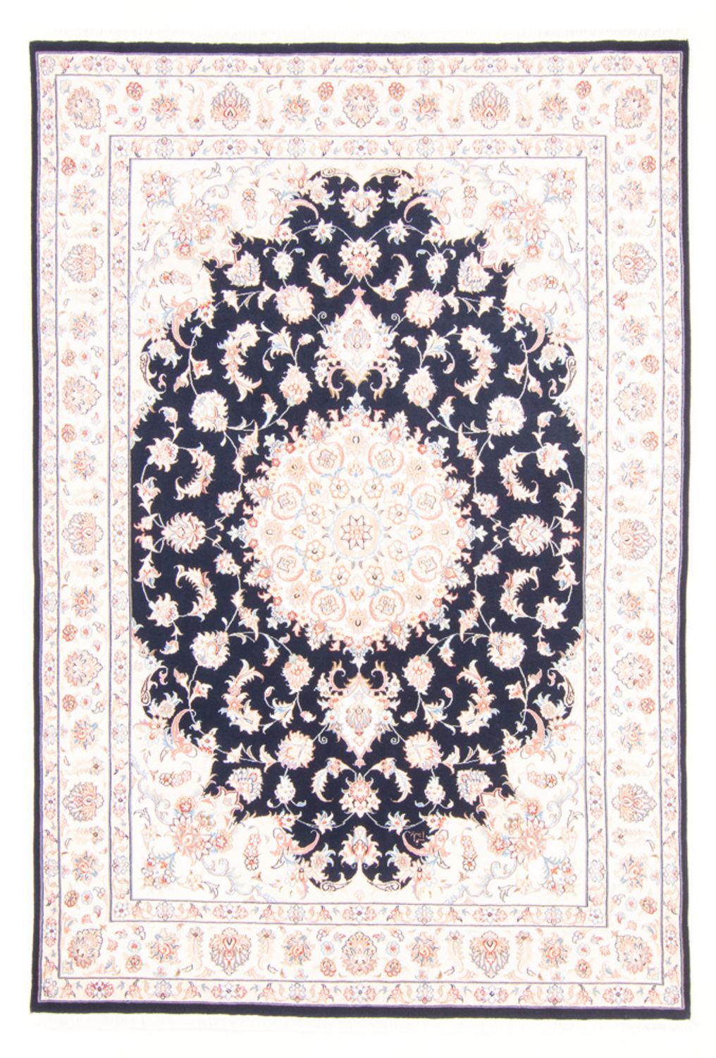 Tapis persan - Tabriz - Royal - 237 x 167 cm - bleu foncé