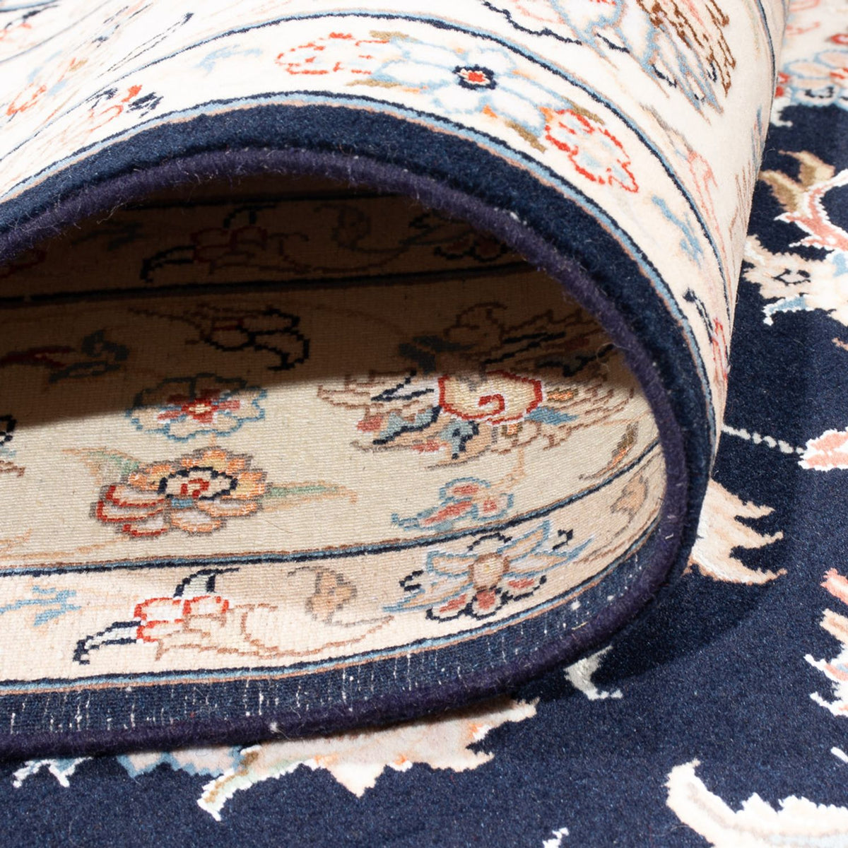 Tapis persan - Tabriz - Royal - 237 x 167 cm - bleu foncé