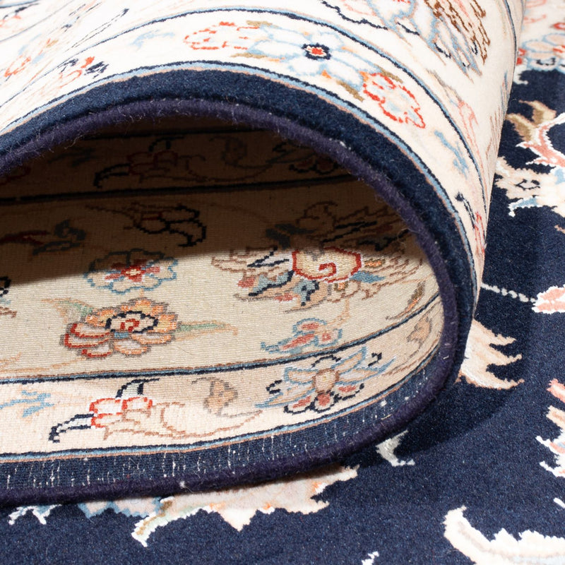 Tapis persan - Tabriz - Royal - 237 x 167 cm - bleu foncé