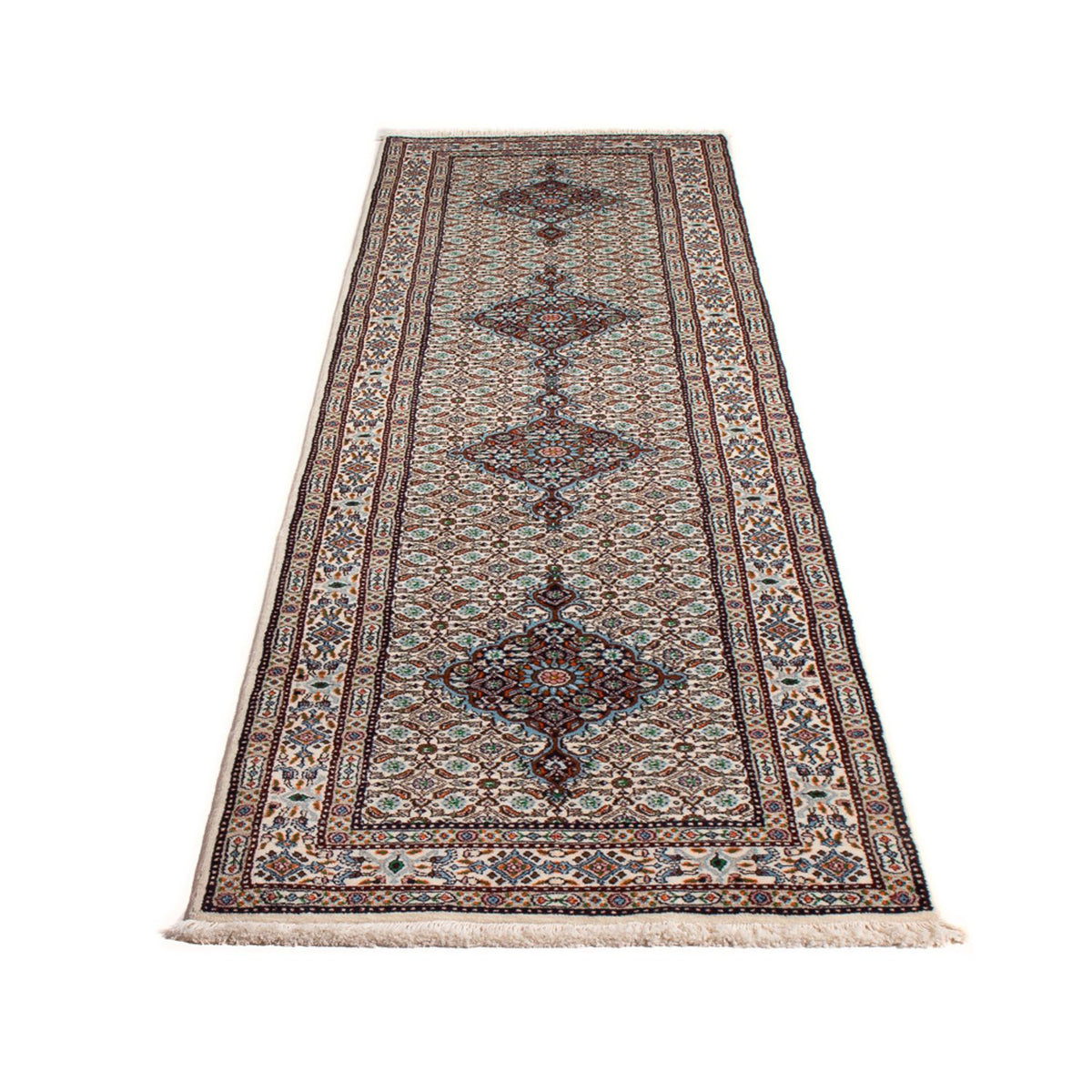 Tapis de couloir Tapis persan - Classique - 298 x 77 cm - crème