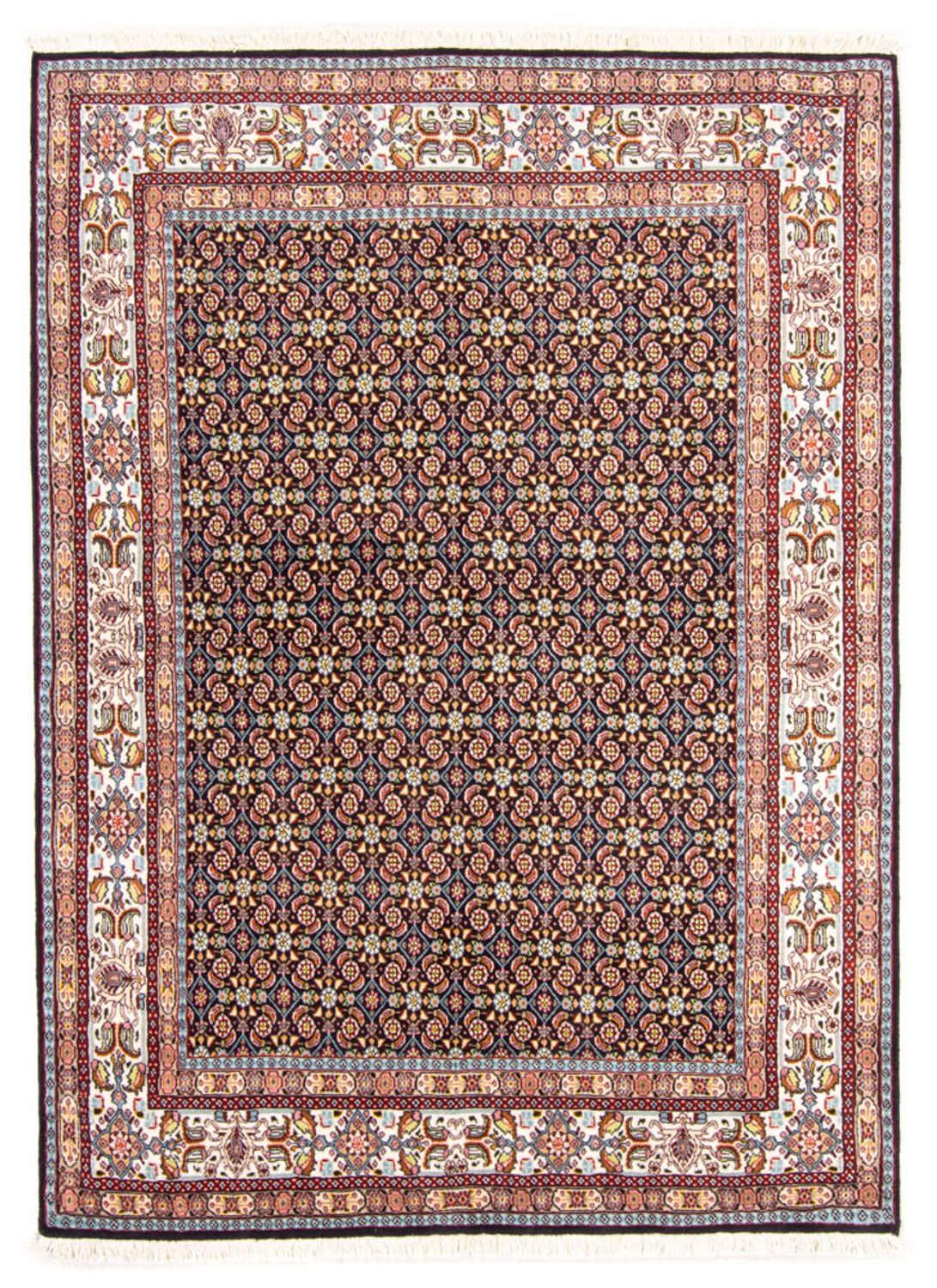 Tapis persan - Classique - 198 x 141 cm - bleu foncé