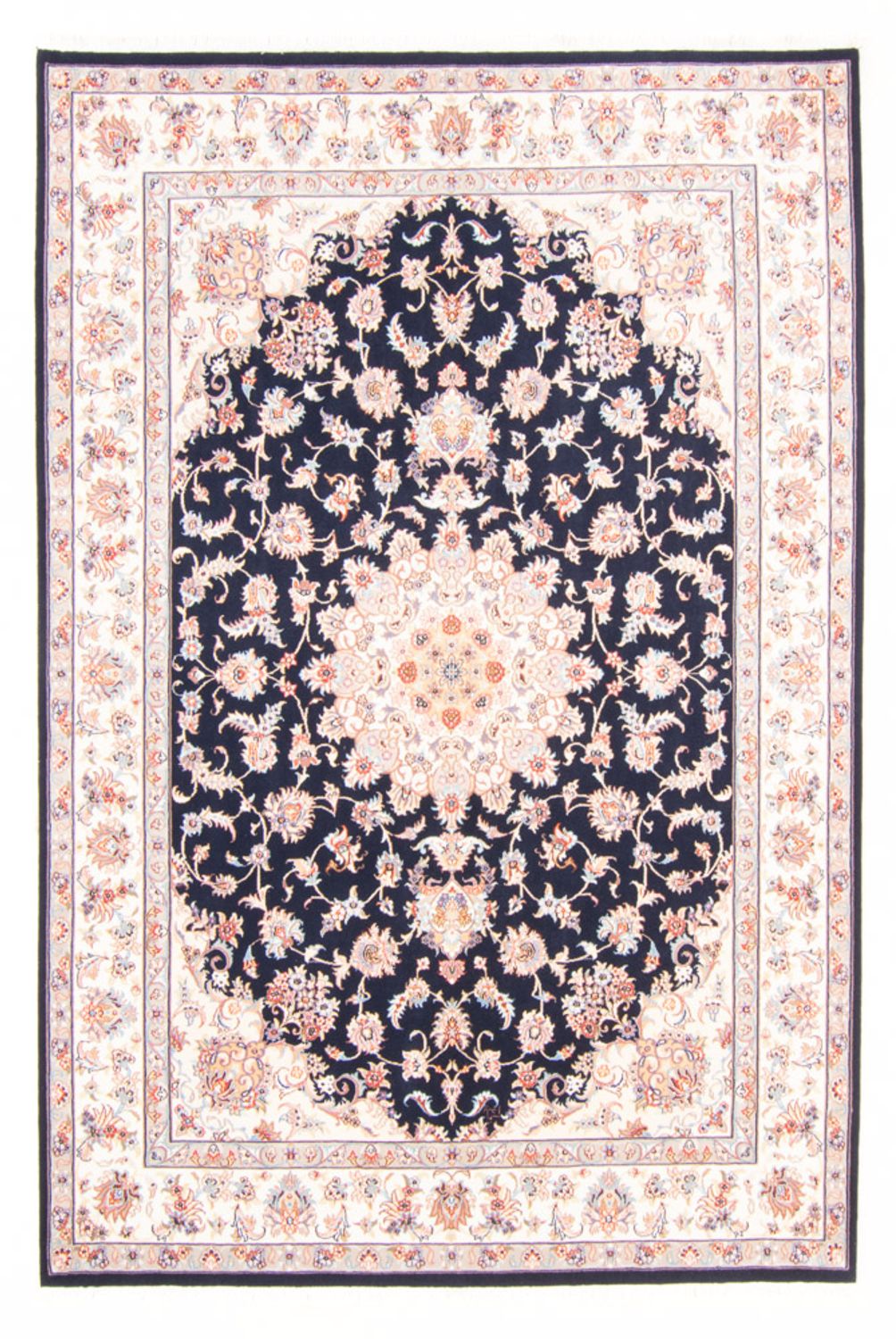 Tapis persan - Tabriz - Royal - 236 x 169 cm - bleu foncé