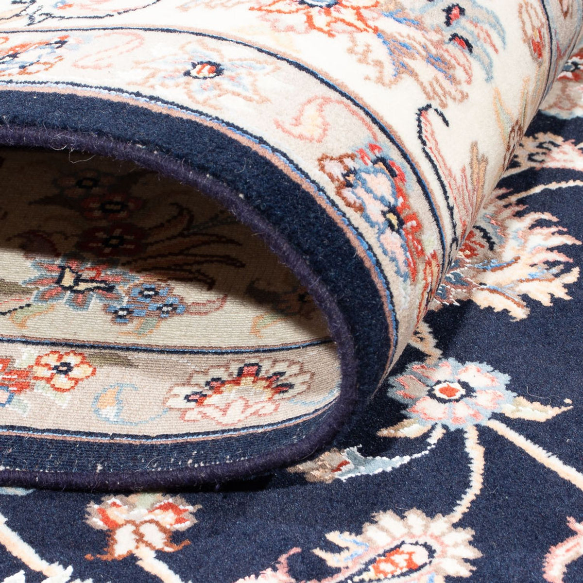 Tapis persan - Tabriz - Royal - 236 x 169 cm - bleu foncé