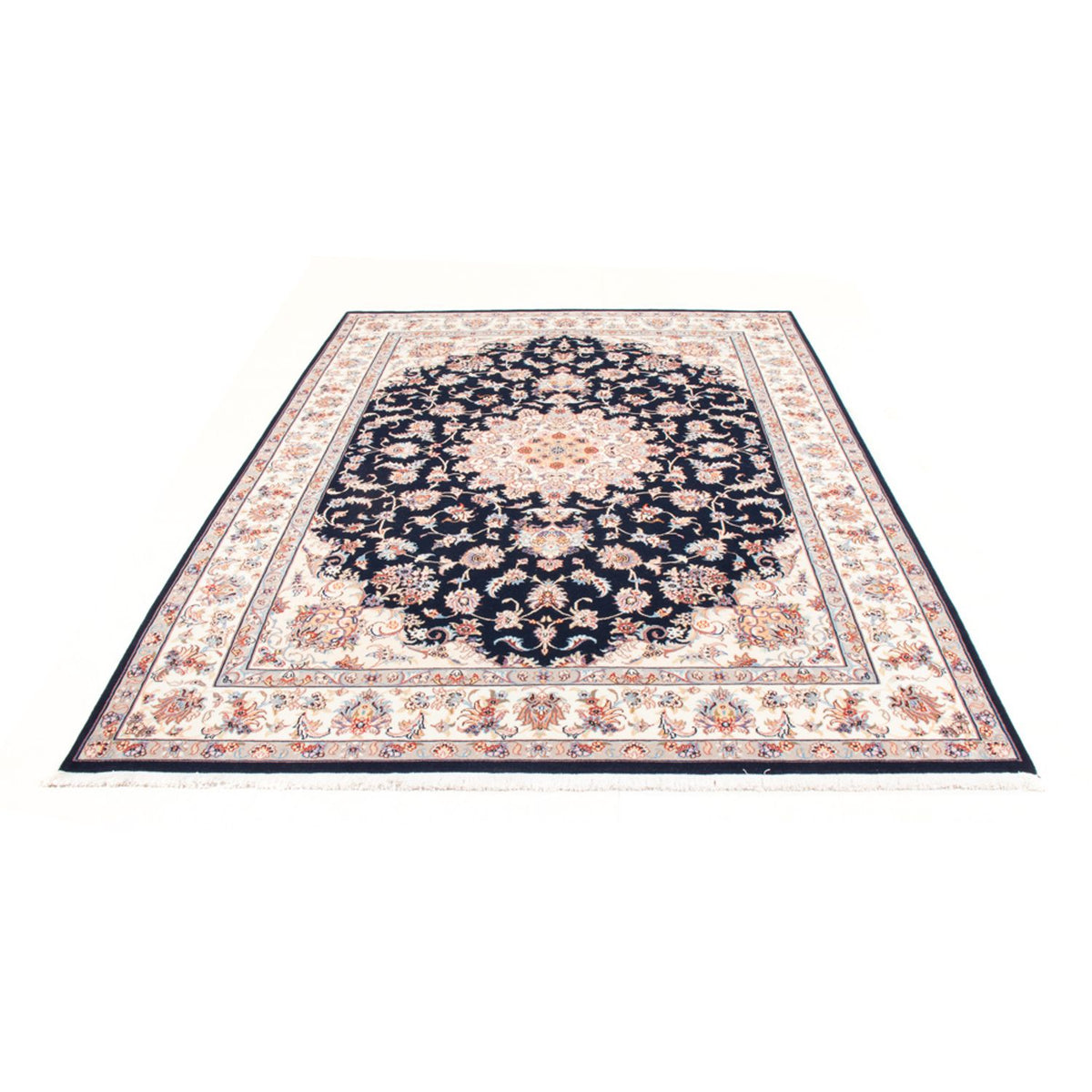 Tapis persan - Tabriz - Royal - 236 x 169 cm - bleu foncé