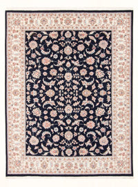 Tapis persan - Tabriz - Royal - 201 x 149 cm - bleu foncé