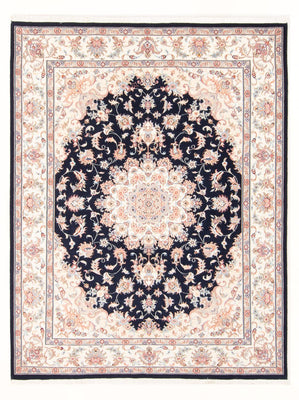 Tapis persan - Tabriz - Royal - 197 x 149 cm - bleu foncé