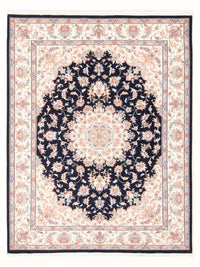 Tapis persan - Tabriz - Royal - 197 x 149 cm - bleu foncé