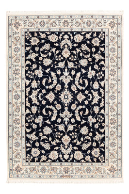 Tapis persan - Nain - Premium - 154 x 107 cm - bleu foncé