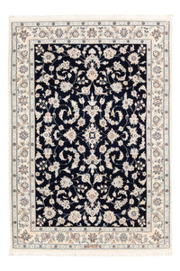 Tapis persan - Nain - Premium - 154 x 107 cm - bleu foncé