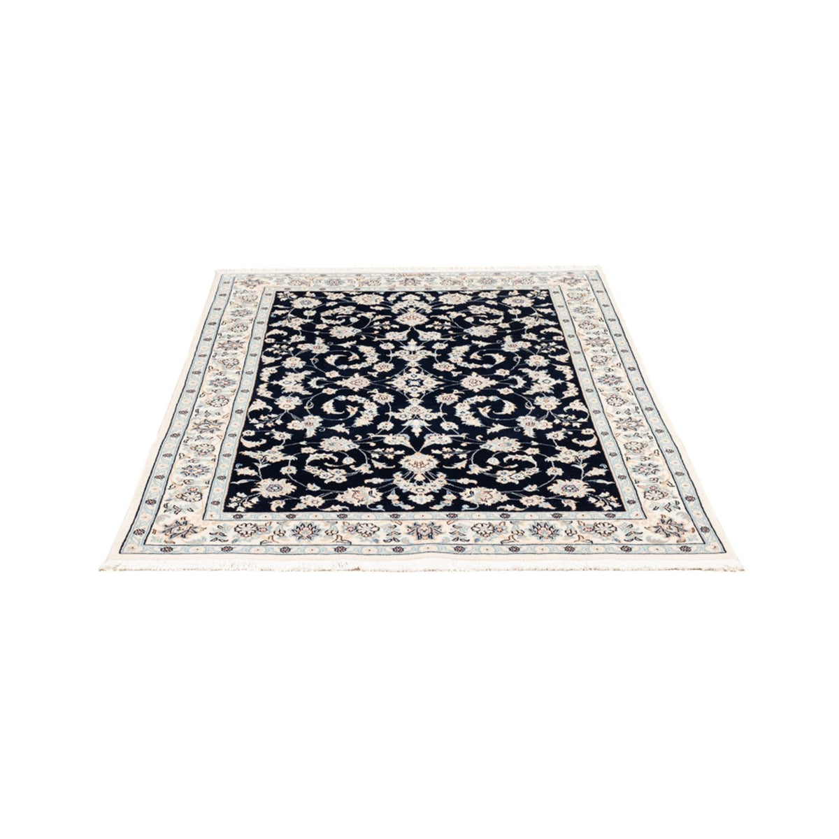 Tapis persan - Nain - Premium - 154 x 107 cm - bleu foncé