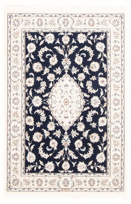 Tapis persan - Nain - Royal - 155 x 105 cm - bleu foncé