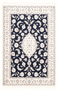 Tapis persan - Nain - Royal - 155 x 105 cm - bleu foncé