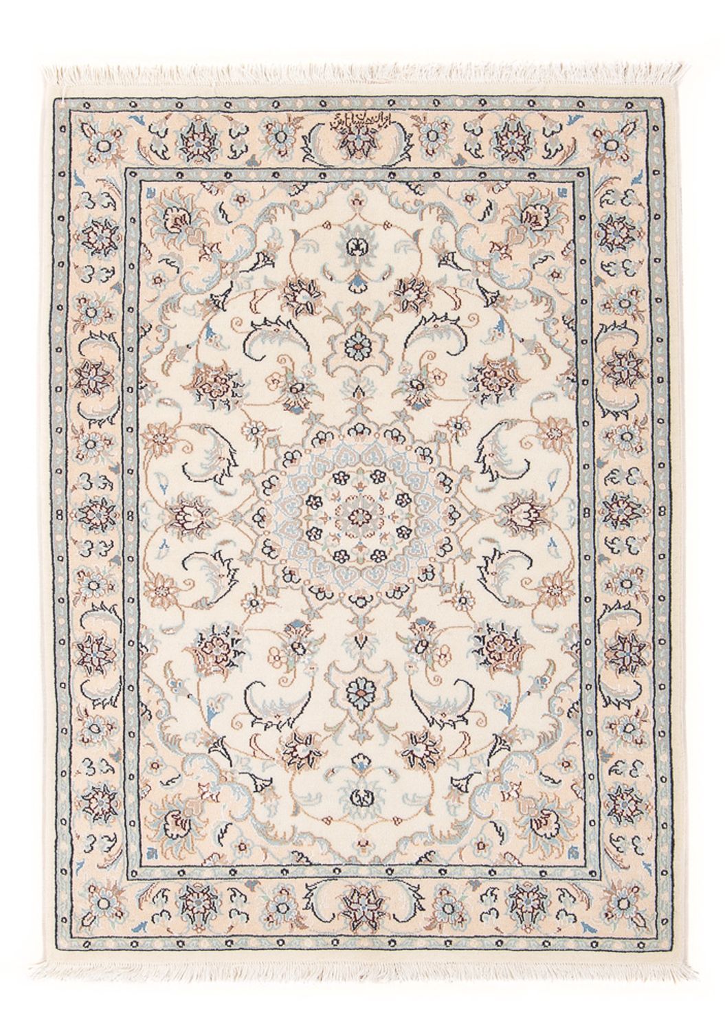 Tapis persan - Nain - Premium - 117 x 80 cm - crème