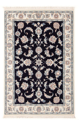 Tapis persan - Nain - Premium - 125 x 80 cm - bleu foncé
