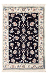 Tapis persan - Nain - Premium - 125 x 80 cm - bleu foncé
