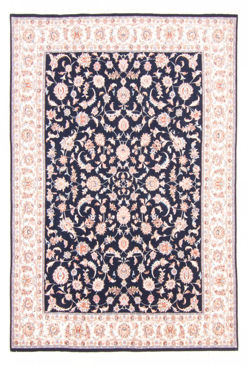 Tapis persan - Tabriz - Royal - 236 x 166 cm - bleu foncé