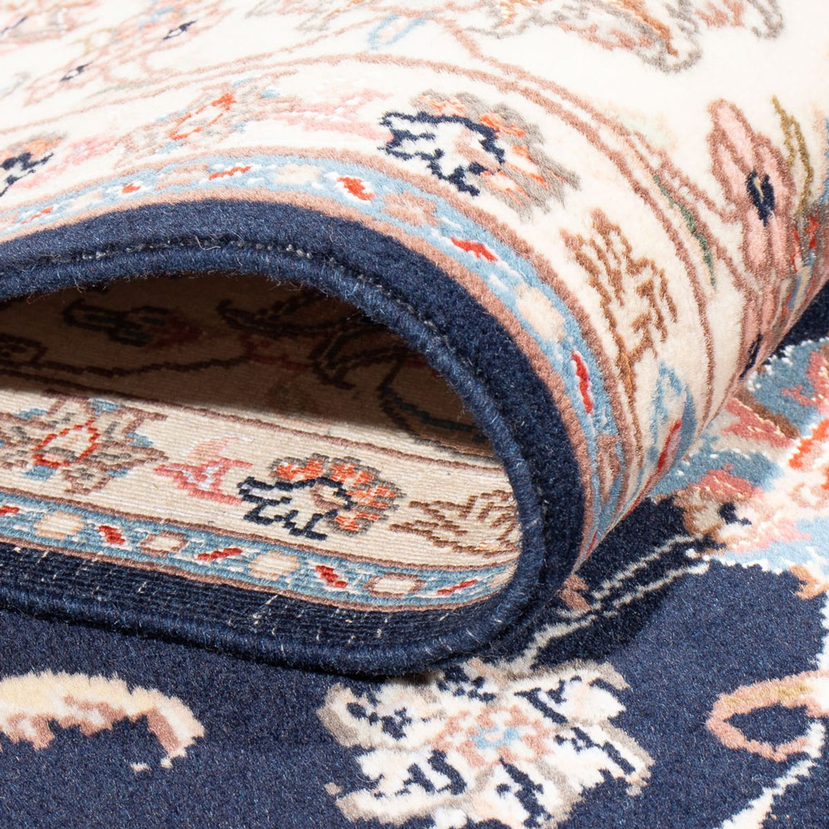 Tapis persan - Tabriz - Royal - 236 x 166 cm - bleu foncé