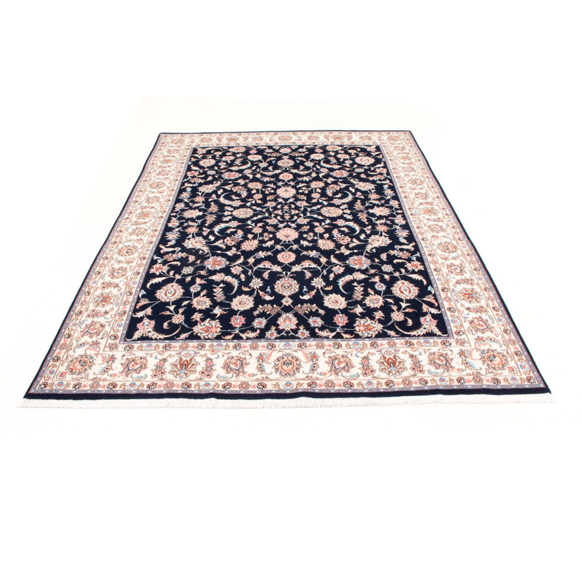 Tapis persan - Tabriz - Royal - 236 x 166 cm - bleu foncé