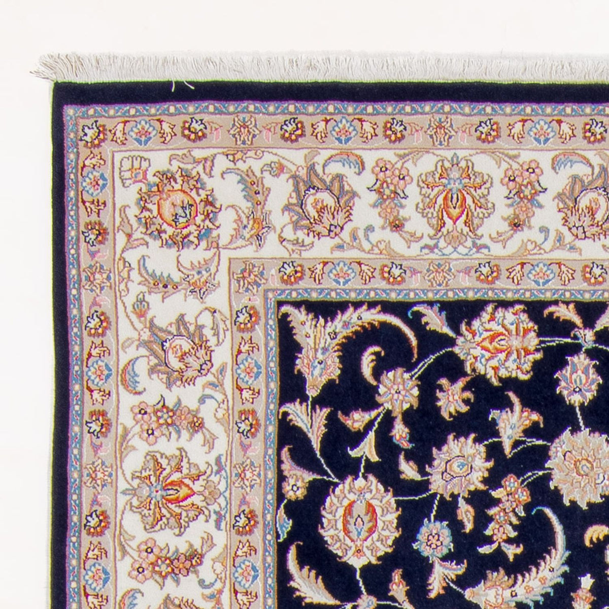 Tapis persan - Tabriz - Royal - 245 x 170 cm - bleu foncé