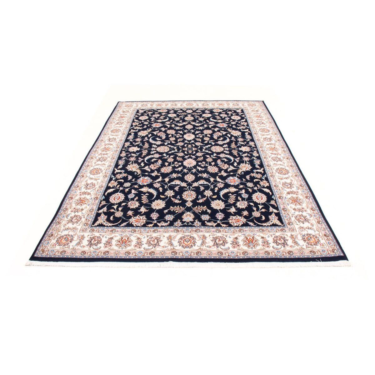 Tapis persan - Tabriz - Royal - 245 x 170 cm - bleu foncé