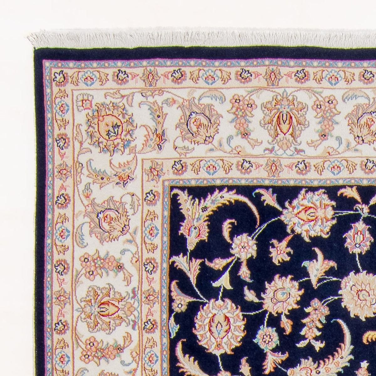 Tapis persan - Tabriz - Royal - 234 x 167 cm - bleu foncé