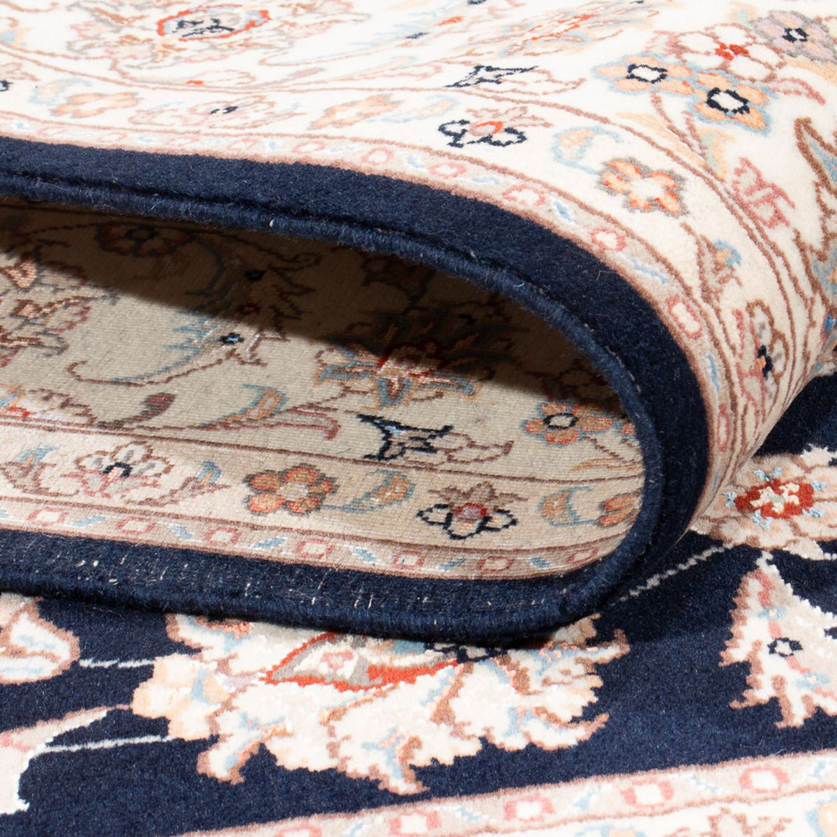 Tapis persan - Tabriz - Royal - 197 x 149 cm - bleu foncé