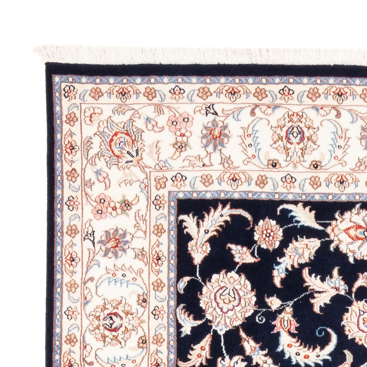 Tapis persan - Tabriz - 200 x 149 cm - bleu foncé