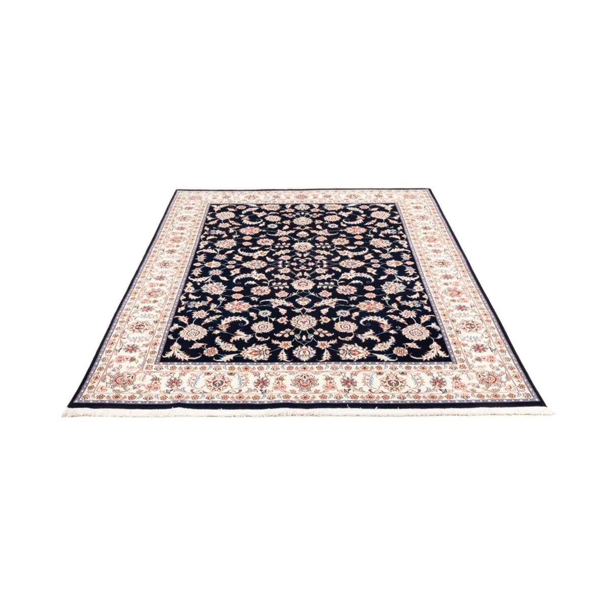 Tapis persan - Tabriz - 200 x 149 cm - bleu foncé
