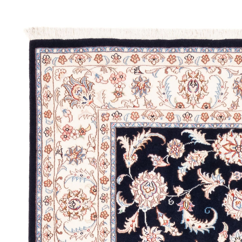 Tapis persan - Tabriz - 201 x 150 cm - bleu foncé