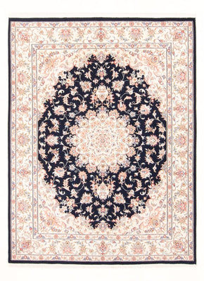 Tapis persan - Tabriz - Royal - 199 x 147 cm - bleu foncé