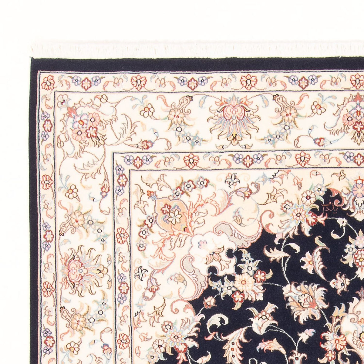 Tapis persan - Tabriz - Royal - 199 x 147 cm - bleu foncé