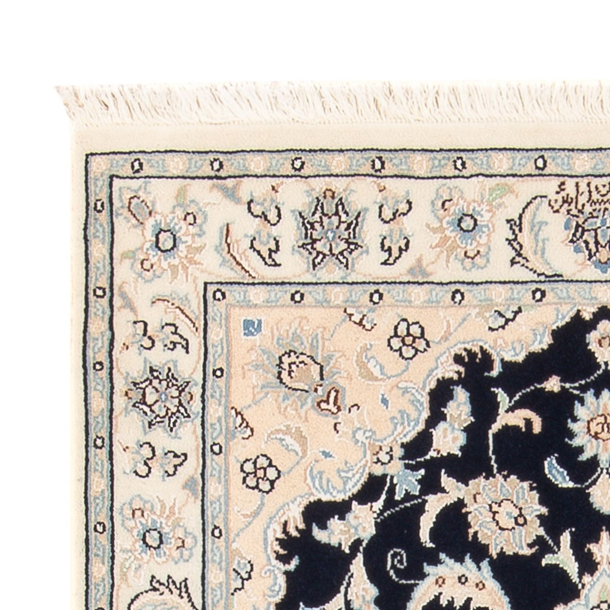 Tapis persan - Nain - Premium - 120 x 81 cm - bleu foncé