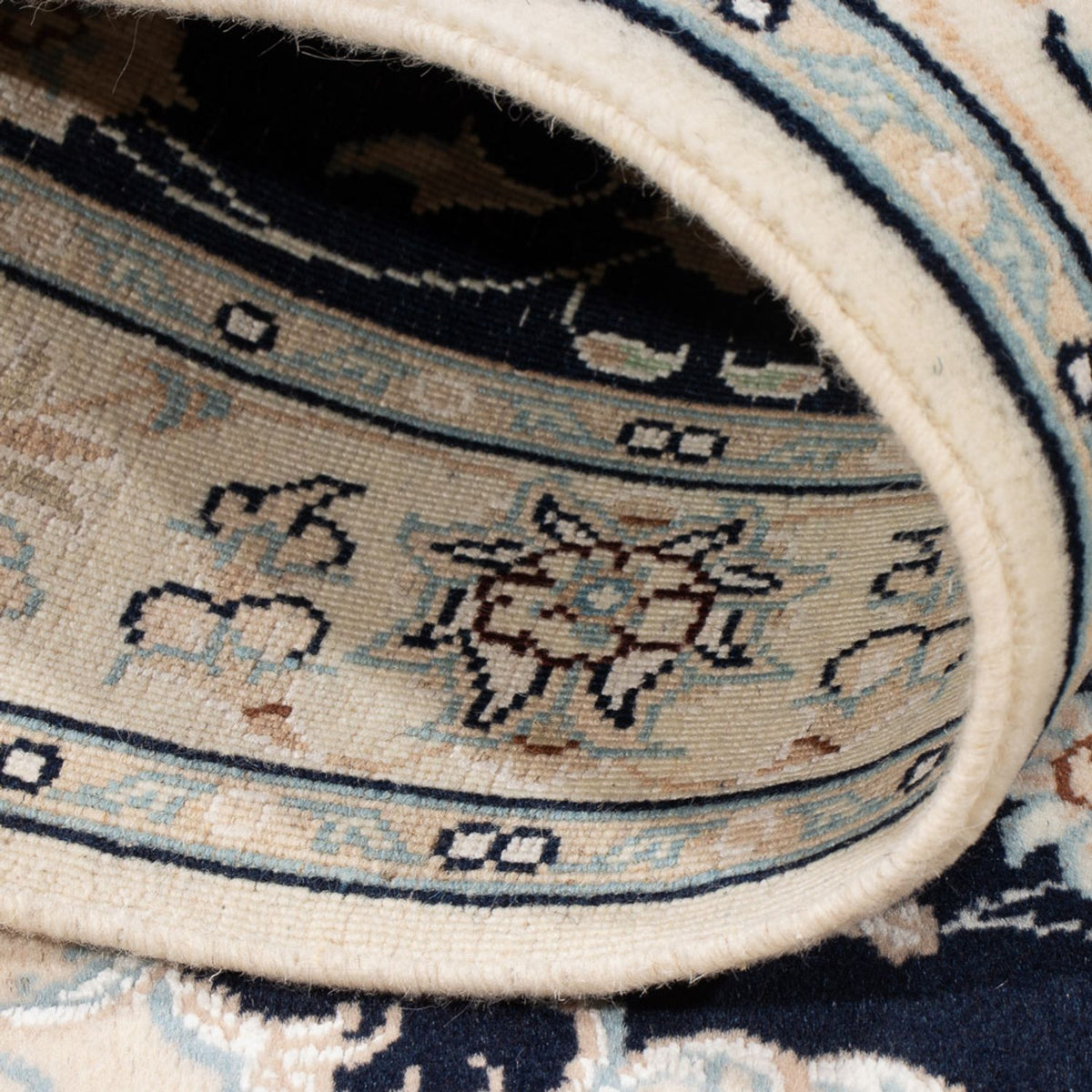 Tapis persan - Nain - Premium - 120 x 81 cm - bleu foncé