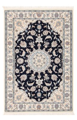 Tapis persan - Nain - Premium - 122 x 81 cm - bleu foncé