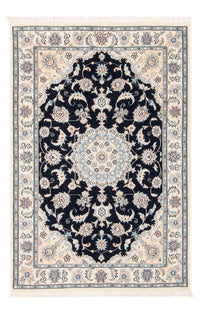Tapis persan - Nain - Premium - 122 x 81 cm - bleu foncé