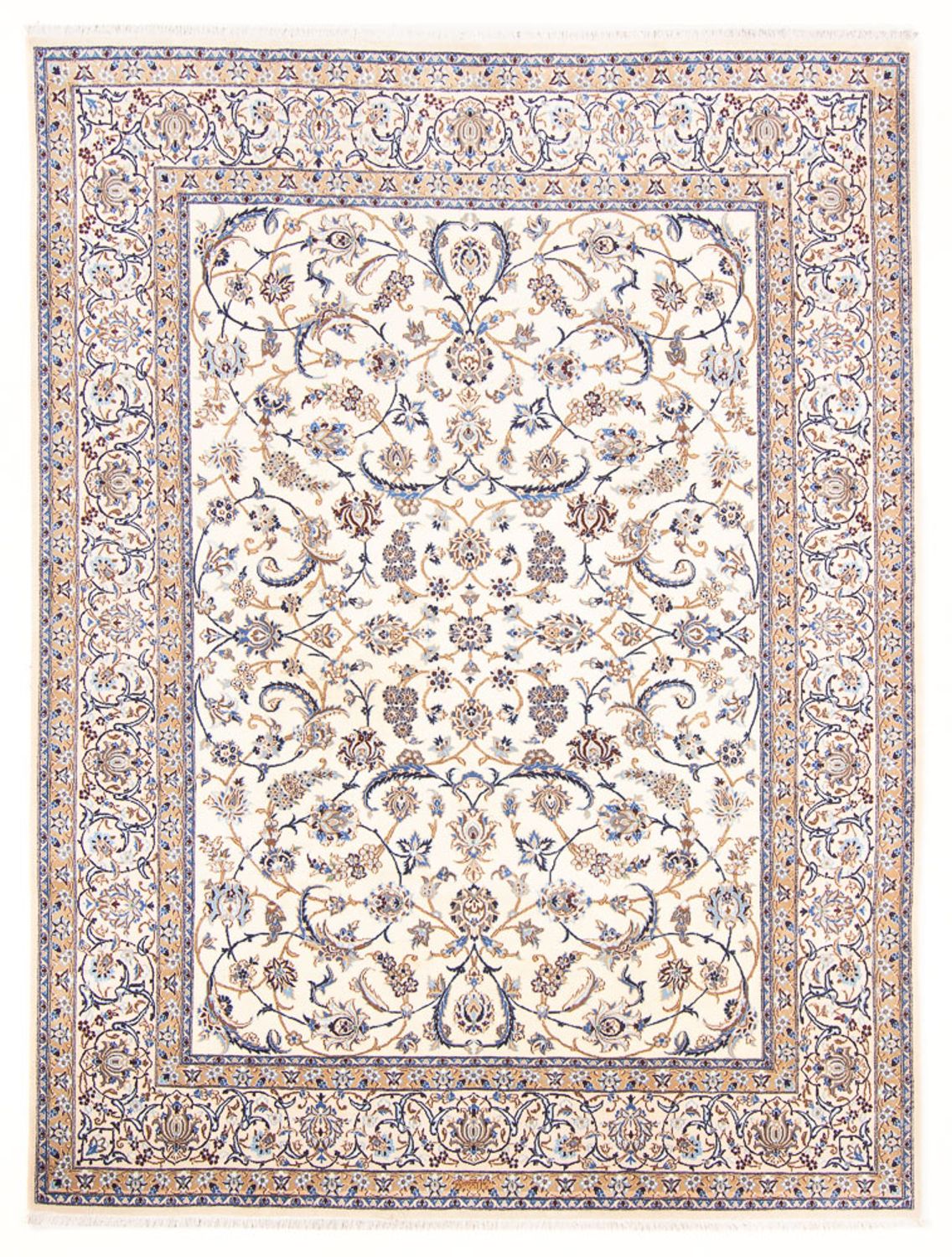 Tapis persan - Nain - Royal - 278 x 200 cm - crème