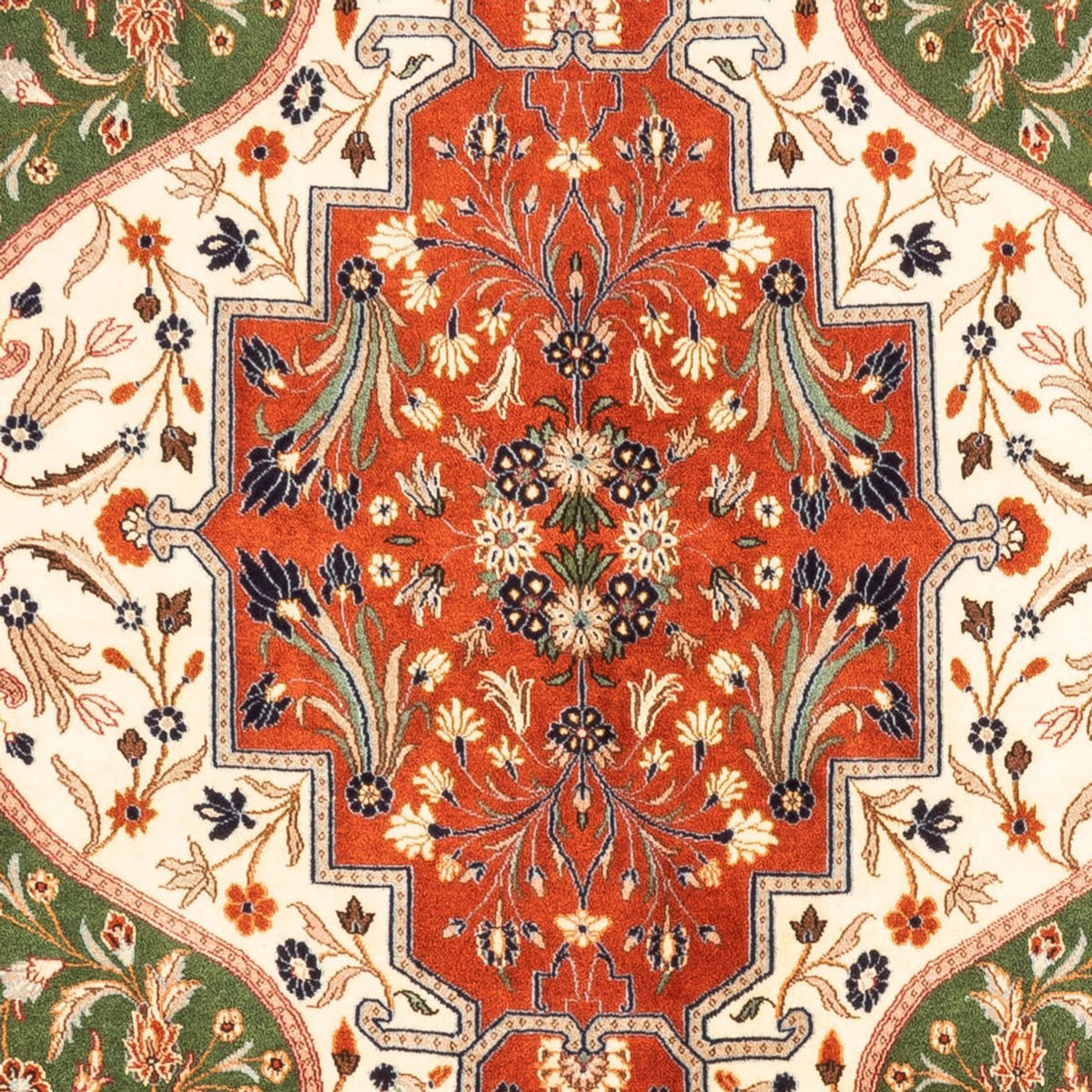 Tapis persan - Ghom - 230 x 172 cm - vert