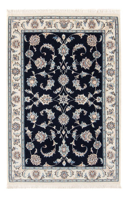 Tapis persan - Nain - Premium - 121 x 78 cm - bleu foncé