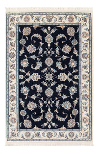 Tapis persan - Nain - Premium - 121 x 78 cm - bleu foncé