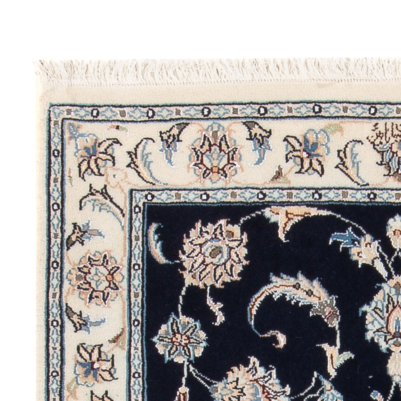 Tapis persan - Nain - Premium - 121 x 78 cm - bleu foncé