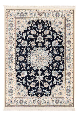 Tapis persan - Nain - Premium - 123 x 83 cm - bleu foncé