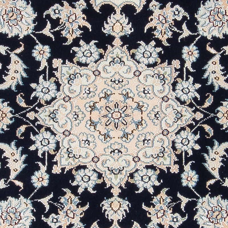Tapis persan - Nain - Premium - 123 x 83 cm - bleu foncé