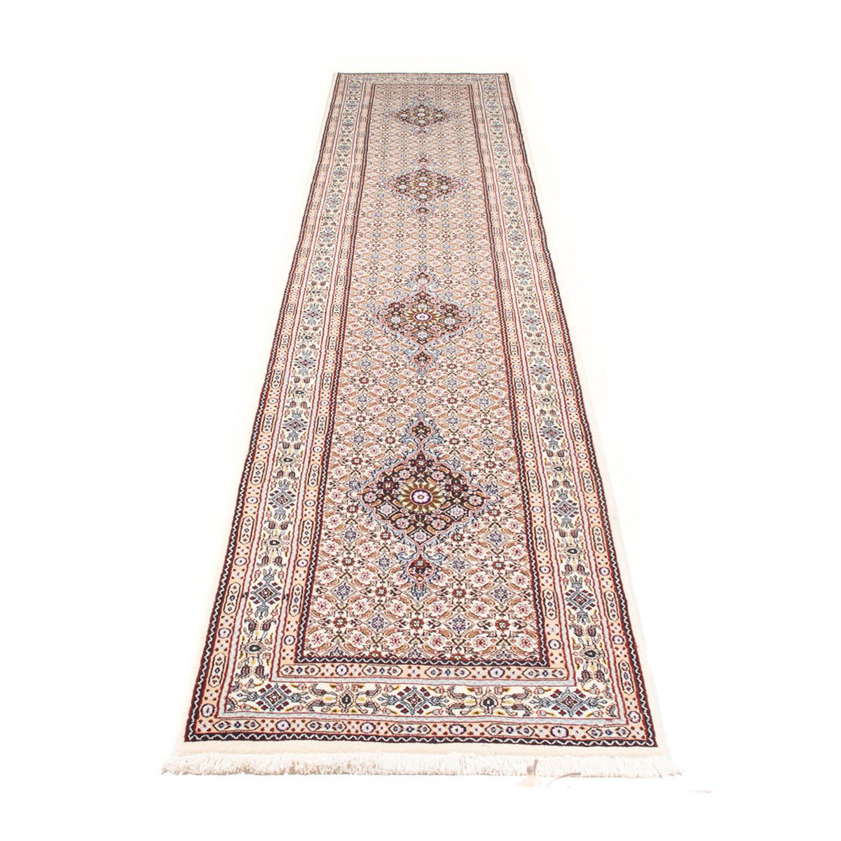 Tapis de couloir Tapis persan - Classique - 398 x 76 cm - crème