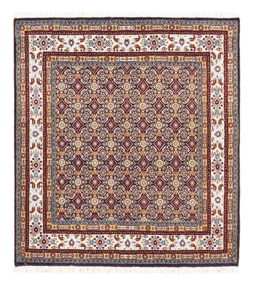 Tapis de couloir Tapis persan - Classique - 100 x 100 cm - bleu foncé