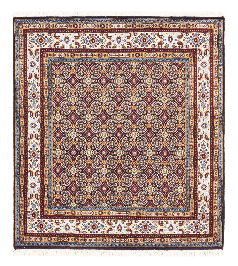 Tapis de couloir Tapis persan - Classique - 100 x 100 cm - bleu foncé