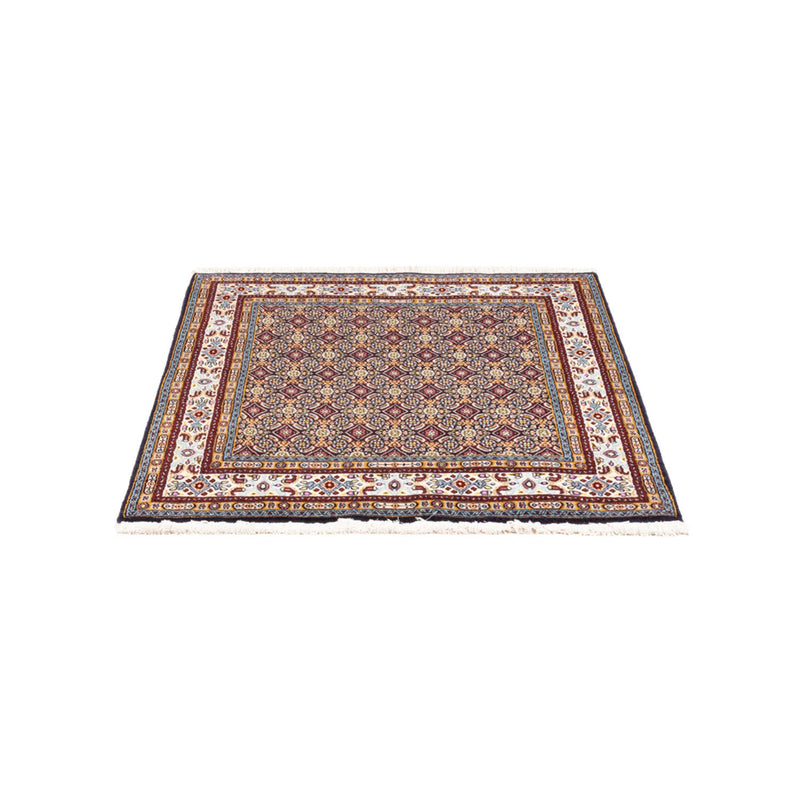 Tapis de couloir Tapis persan - Classique - 100 x 100 cm - bleu foncé