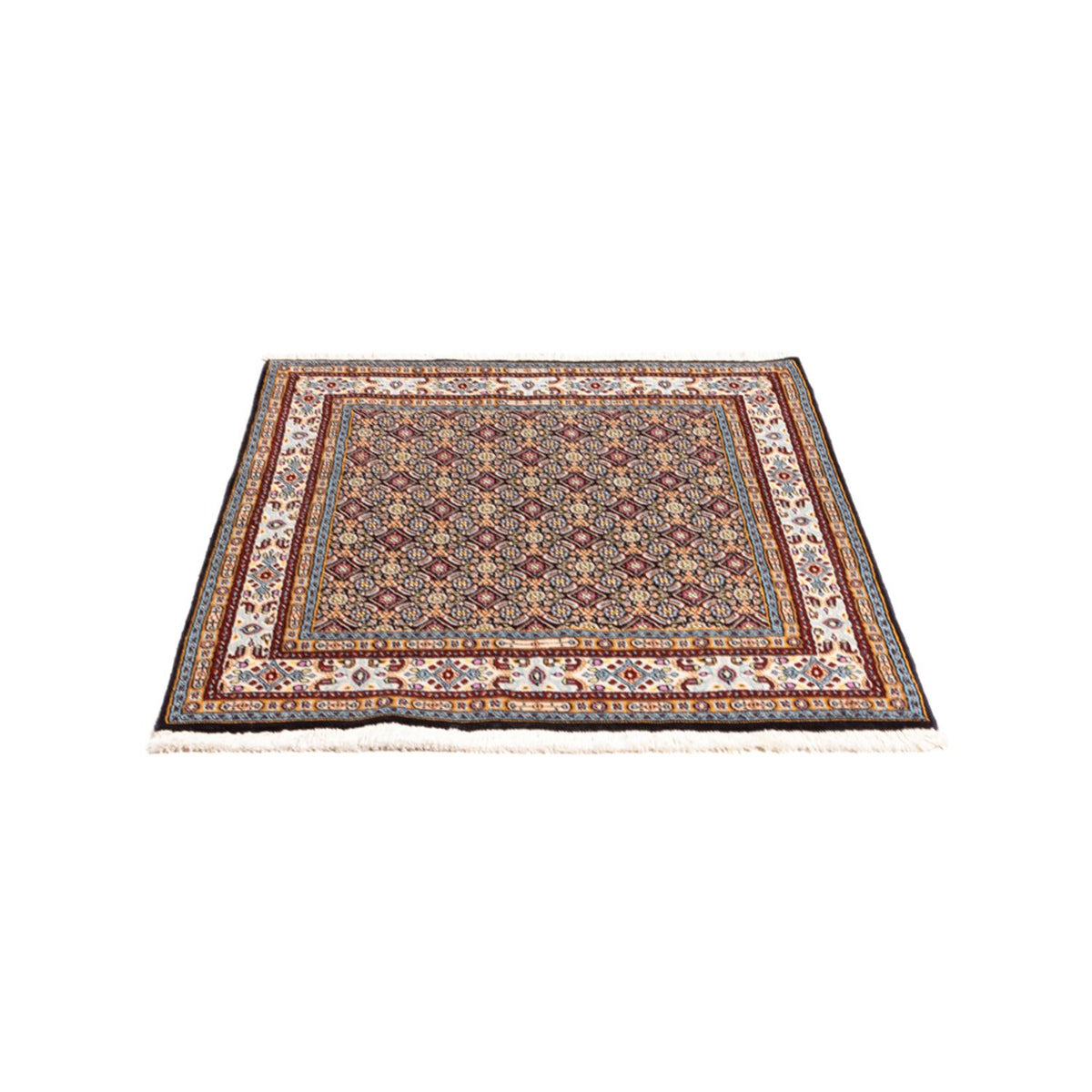 Tapis de couloir Tapis persan - Classique - 100 x 100 cm - bleu foncé