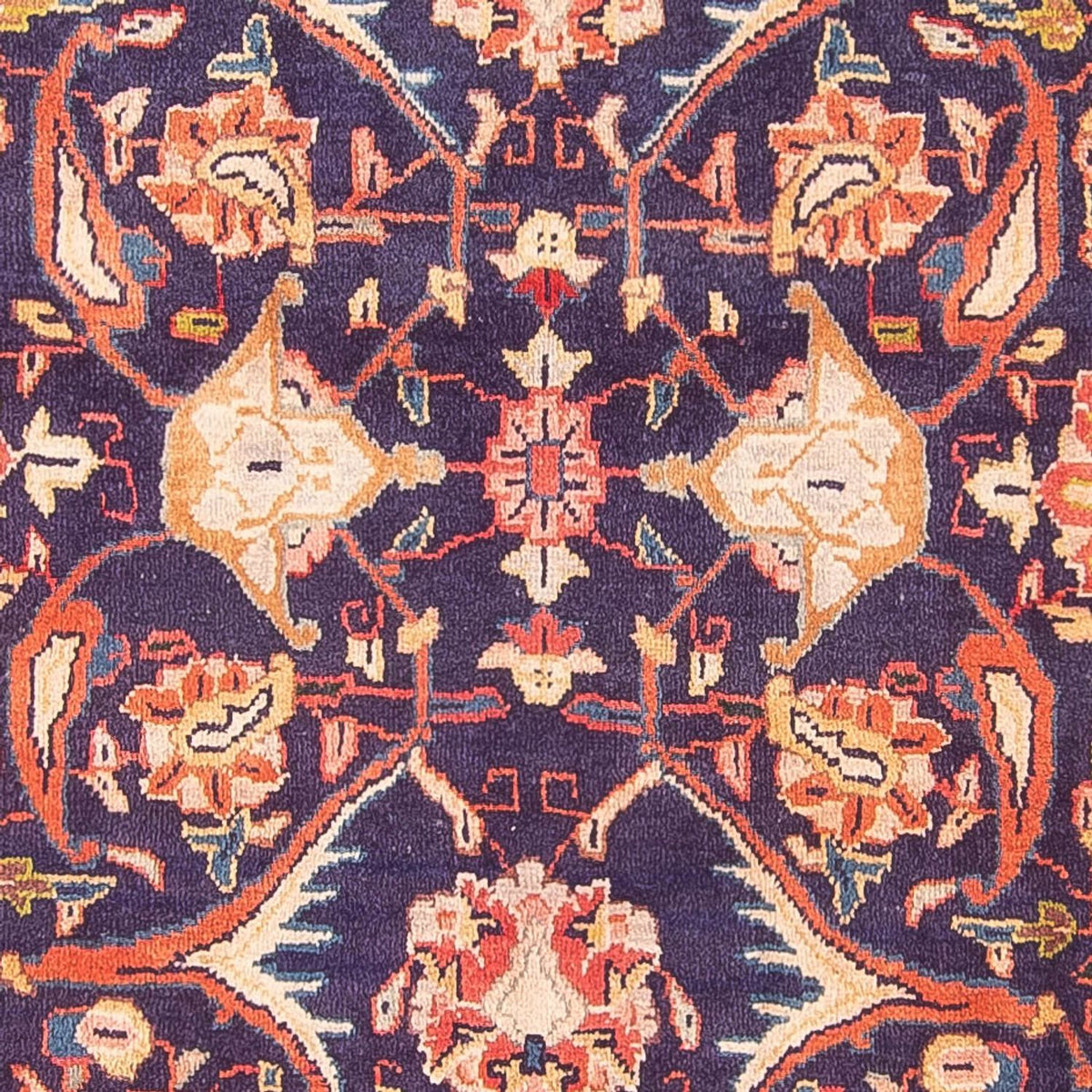 Tapis de couloir Tapis persan - Bidjar - 306 x 118 cm - bleu foncé